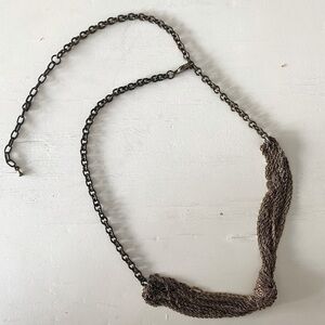 Urban Outfitters Antique Gold Delicated Chained Necklace with Statement Knot